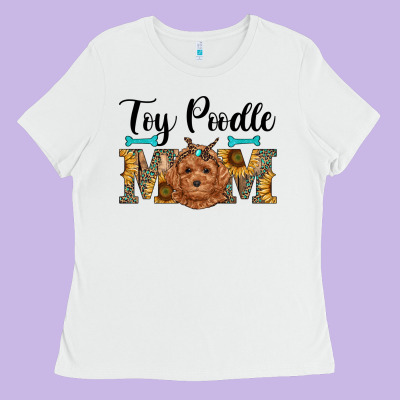 Western Toy Poodle Mom Ladies Tee Designed By Ranaportraitstore