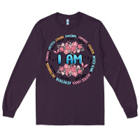 Plum i am inspiration Long Sleeve Tee - MaliasSmallBusiness