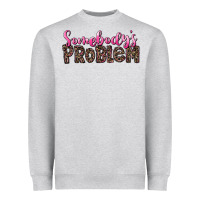 Heather Grey Western Somebody's Problem Heavyweight Sweatshirt - LillyAllenDesigns