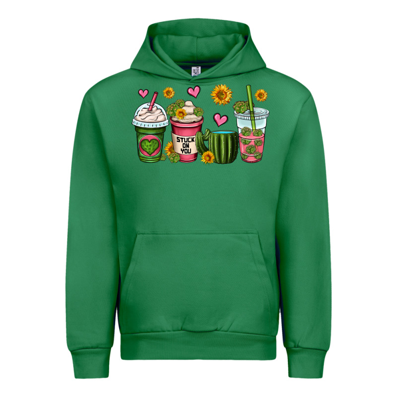 Stuck On You Cactus Coffee Cups Urban Hoodie by OliviaCreatesArt | Teevron