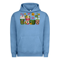 Pigment Pebble Blue stuck on you cactus coffee cups Urban Hoodie - OliviaCreatesArt