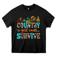 Black a country girl can survive Heavy Core Tee - Zillion Design Studio