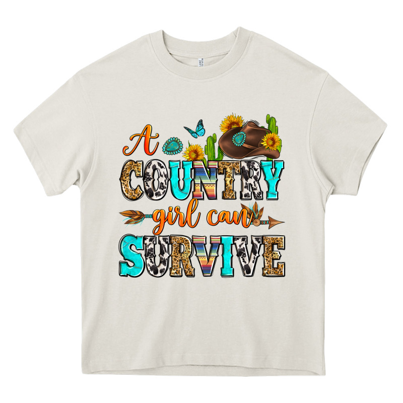 A Country Girl Can Survive Heavy Core Tee by Zillion Design Studio | Teevron