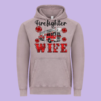 Firefighter Wife Vintage Hoodie Designed By Artiststas
