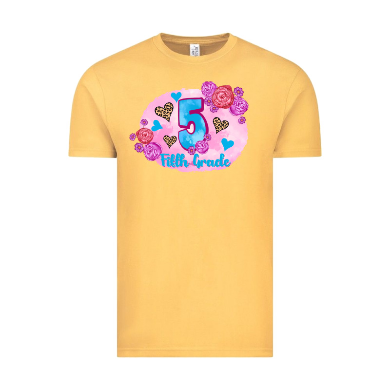 Back To School Flowers Fifth Grade 3200x2400 Vintage Tee by AdoDesignShop | Teevron
