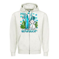 Oatmeal Heather My 1 St Winter With Cute Snowman Zipper Hoodie - BundleAndBundleShop