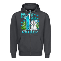 Smoke My 1 St Winter With Cute Snowman Zipper Hoodie - BundleAndBundleShop