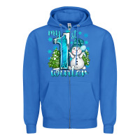 True Royal My 1 St Winter With Cute Snowman Zipper Hoodie - BundleAndBundleShop
