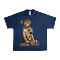 Navy Baby Baboon Illustrations Urban Heavy Tee - LillyAllenDesigns