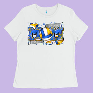 Mom Volleyball Ladies Tee Designed By Zillion Design Studio