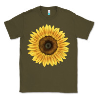 Army Green giganteus sunflower Classic Tee - LillyAllenDesigns
