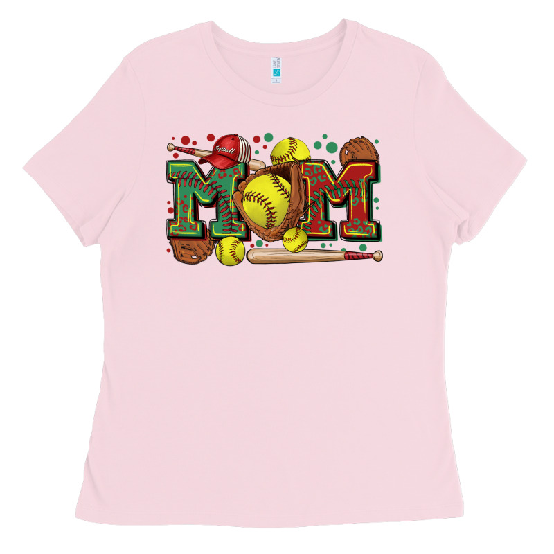 Mom Softball Ladies Tee by Zillion Design Studio | Teevron