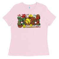 Bubblegum Pink mom softball Ladies Tee - Zillion Design Studio