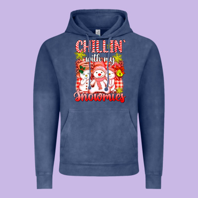 Chillin  With My Red Snowmies Vintage Hoodie Designed By Adodesignshop