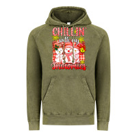 Vintage Olive chillin  with my red snowmies Vintage Hoodie - AdoDesignShop