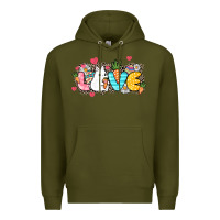 Army Green Love Easter Premium Hoodie - NancyCooperArtShop