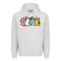 Dove Grey Love Easter Premium Hoodie - NancyCooperArtShop