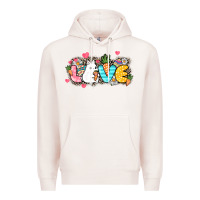 Pale Pink Love Easter Premium Hoodie - NancyCooperArtShop