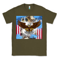 Army Green America Eagle Classic Tee - CowhideDigitalArt