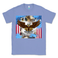 Colony Blue America Eagle Classic Tee - CowhideDigitalArt