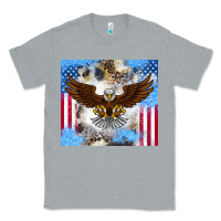 Heather Grey America Eagle Classic Tee - CowhideDigitalArt