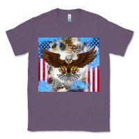 Lavender America Eagle Classic Tee - CowhideDigitalArt