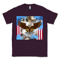 Plum America Eagle Classic Tee - CowhideDigitalArt