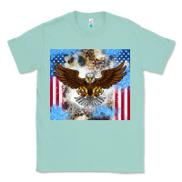 Seafoam America Eagle Classic Tee - CowhideDigitalArt