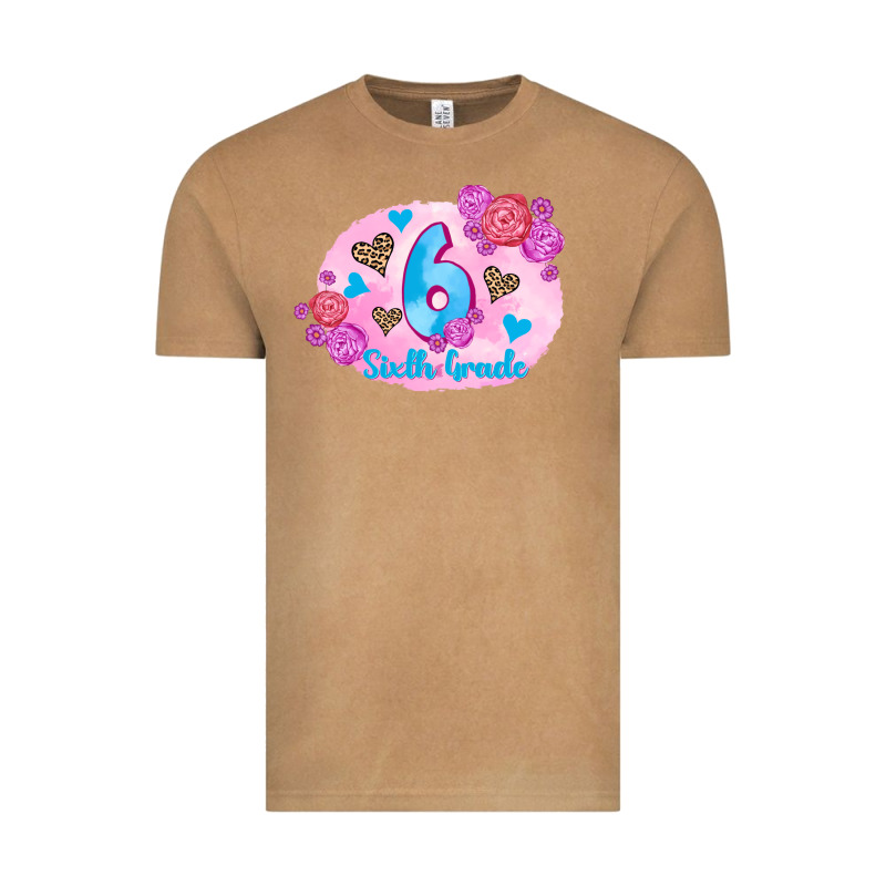 Back To School Flowers Sixth Grade 3200x2400 Vintage Tee by AdoDesignShop | Teevron