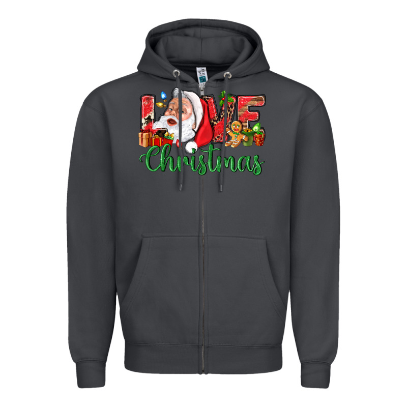 Love Christmas With Santa Zipper Hoodie by BundleAndBundleShop | Teevron