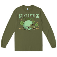Army Green saint patrick university Long Sleeve Tee - MaliasSmallBusiness