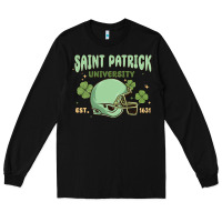 Black saint patrick university Long Sleeve Tee - MaliasSmallBusiness