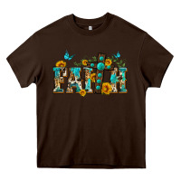 Chocolate Brown western faith Heavy Core Tee - Zillion Design Studio