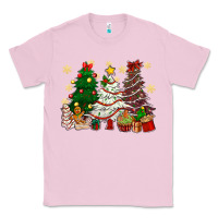 Bubblegum Pink Cake Christmas trees Classic Tee - NancyCooperArtShop