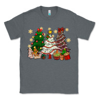 Charcoal Heather Cake Christmas trees Classic Tee - NancyCooperArtShop