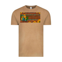 Vintage Camel custom cowboy boots sunflowers and cactus license plate Vintage Tee - Artiststas