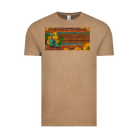 Vintage Coffee custom cowboy boots sunflowers and cactus license plate Vintage Tee - Artiststas