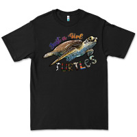 Black just a girl who loves turtles Premium Tee - SublimationCraftShop