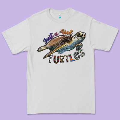 Just A Girl Who Loves Turtles Premium Tee Designed By Sublimationcraftshop