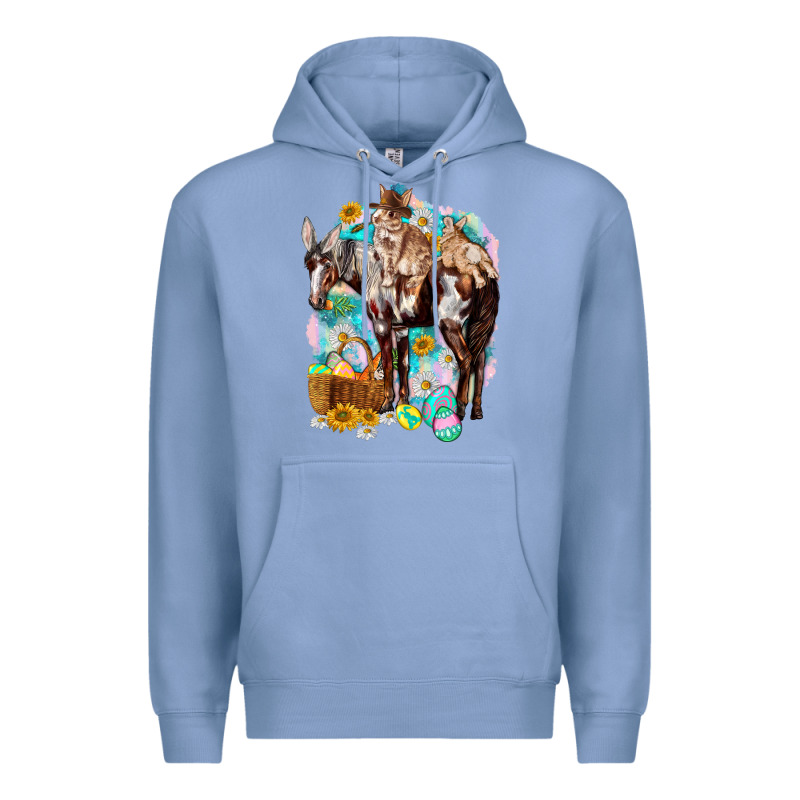 Happy Easter Day Rodeo Premium Hoodie by NancyCooperArtShop | Teevron