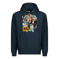 Navy Happy Easter Day Rodeo Premium Hoodie - NancyCooperArtShop