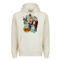 Oatmeal Heather Happy Easter Day Rodeo Premium Hoodie - NancyCooperArtShop