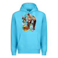 Ocean Blue Happy Easter Day Rodeo Premium Hoodie - NancyCooperArtShop