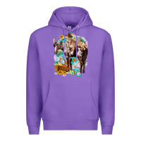 Purple Happy Easter Day Rodeo Premium Hoodie - NancyCooperArtShop