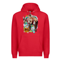 Red Happy Easter Day Rodeo Premium Hoodie - NancyCooperArtShop