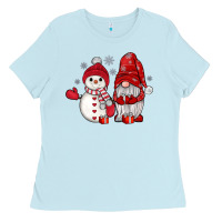 Baby Blue snowman gnome Ladies Tee - JahusDesignShop