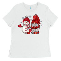 White snowman gnome Ladies Tee - JahusDesignShop