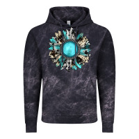 Cloud Black western sunflower gemstone Vintage Hoodie - JahusDesignShop