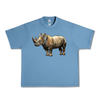 Pebble Blue Rhino Illustrations Urban Heavy Tee - LillyAllenDesigns