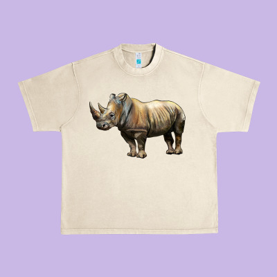 Rhino Illustrations Urban Heavy Tee Designed By Lillyallendesigns